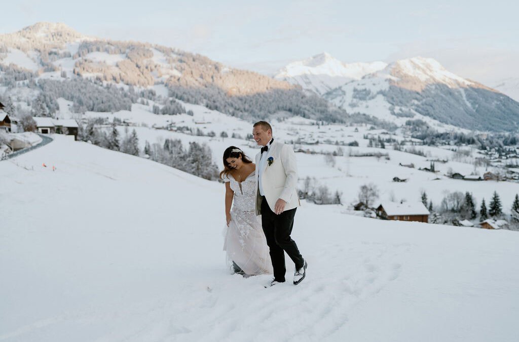 Stunning Snowy Wedding in Gstaad, Switzerland
